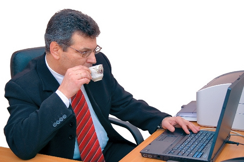 businessman with a cup of coffee